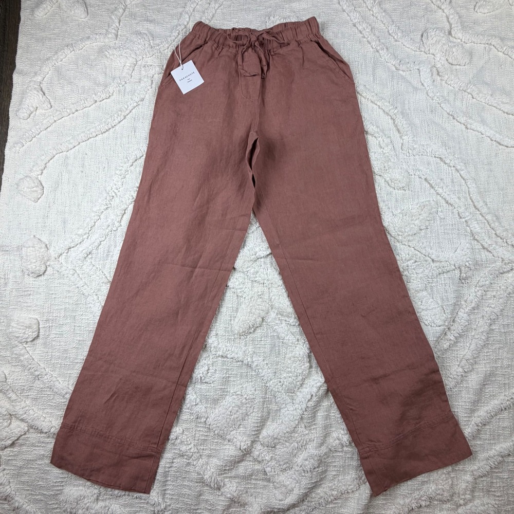 Parachute Linen Pant Clay XS Relaxed Loungewear Sustainable Eurosummer NWT